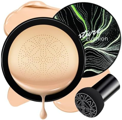 Yasovigi Air Cushion CC Cream Foundation front packaging view with mushroom head sponge applicator