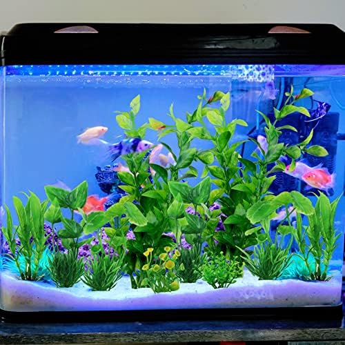 Bxlive ten piece green fish tank decorations detailed base view