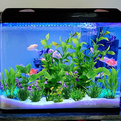 Bxlive ten piece green fish tank decorations detailed base view