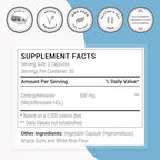 Supersmart Centrophenoxine bottle back view with ingredients