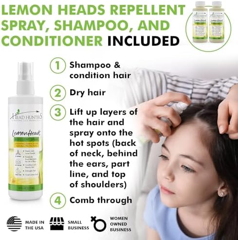 Head Hunters Natural Lice Products collection for safe and effective family hair care