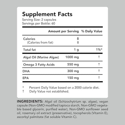 Authentic AMANDEAN imported premium plant powered omega supplement container for daily vegetarian wellness routine.