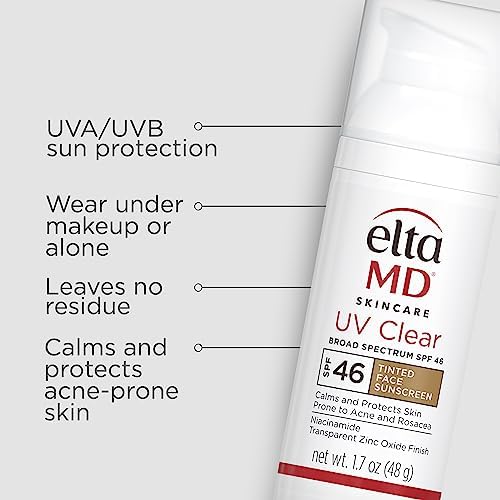 EltaMD tinted sunscreen sheer coverage evens skin tone redness-prone skin