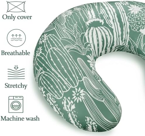Dayeeball removable nursing pillow slipcover showing stretchy fabric