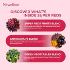 Newellme Super Reds Beetroot Powder mixed in a glass