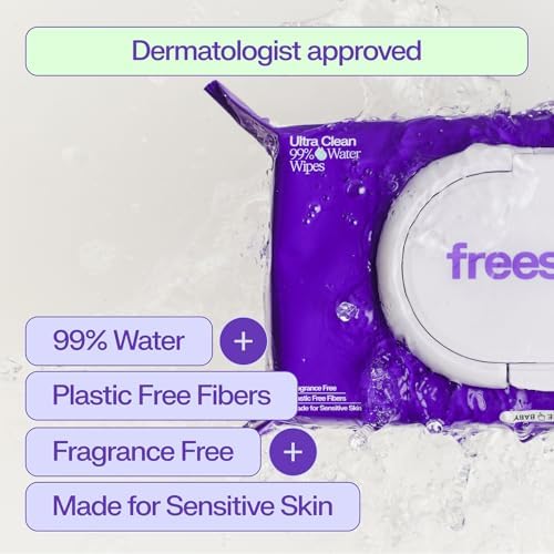 Freestyle water based baby wipes flip top lid opening close up