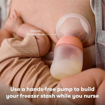 Close up of the silicone suction cup top on the Frida Mom breast milk collector