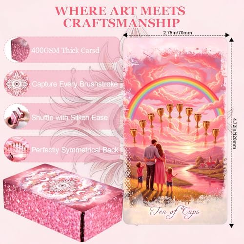 XSYLOHXL authentic imported tarot set showing the full-color one hundred seventy plus page detailed instruction companion booklet.