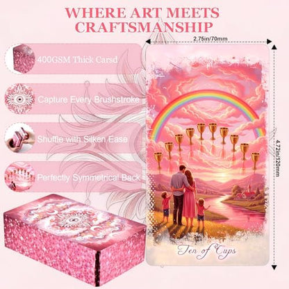 XSYLOHXL authentic imported tarot set showing the full-color one hundred seventy plus page detailed instruction companion booklet.