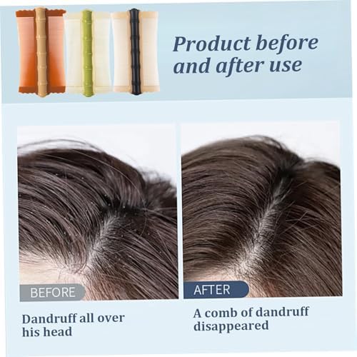 Dandruff Comb 3PCS PP Bamboo Styling Double-Sided Fine Teeth Lice Comb Thick Hair Flea Comb Comfortable Lice Brush for Kids Adults 4.9x2.8 Inch Lice Comb Flea Comb Head Lice Comb Lice Combs for Thick - Image 6