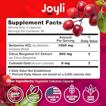Joyli Berberine 176 Capsules USA Imported Packaging