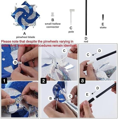 Assembled Hausse bird deterrent pinwheel ready for outdoor use