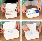 Wenvastree modern white tissue box for home office