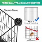 VISCOO 41 Panels Pet Playpen, 35.4" L x 23.6" W x 23.6" H Small Animal Playpen with 2 Doors, C&C Cage for Guinea Pigs,Rabbit,Bunny,Hedgehogs, Puppy Play Pen Indoor Outdoor, Two-Story Chicken Play Pen - Image 7