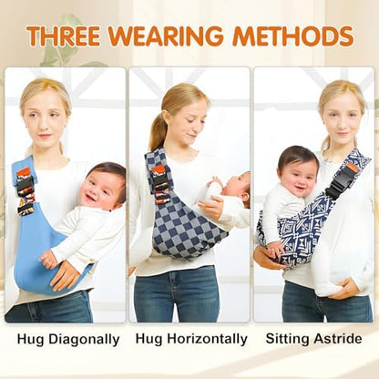 Side profile of a parent walking comfortably while using the portable Jamyum toddler carrier.