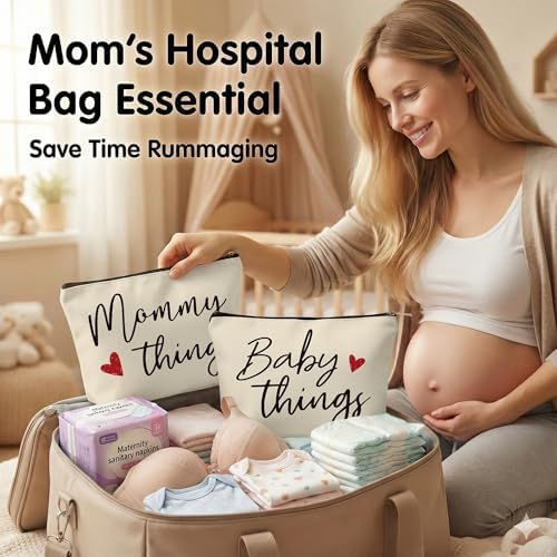 Sahjzk mommy and baby pouches displayed as a gift set