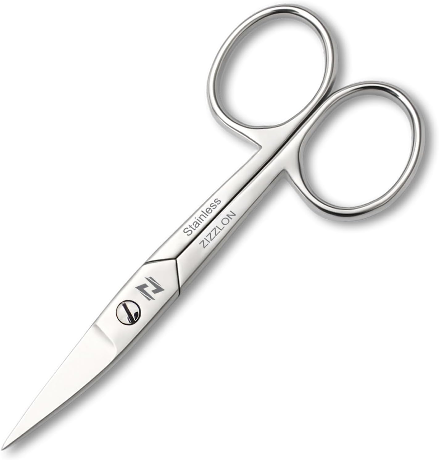 ZIZZLON curved nail scissors front view professional manicure tool