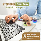 Assorted colors of KLT rotating fidget rings for adults and kids