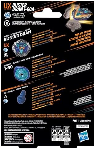 Beyblade X Buster Dran components and launcher set