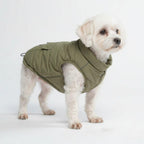 Spark Paws Dog Winter Jacket, Water-Resistant Coat, Warm Reflective Windproof Fleece-Interior, for Medium and Large Dogs - Olive - S - Image 9