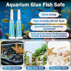 Waterproof cyanoacrylate gel bonding hardscape stones and driftwood together underwater