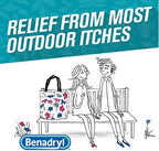 Back label of Benadryl Extra Strength Cream with detailed drug facts usage directions and warnings for users