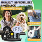 HawuMasseur rechargeable electric pet collar illustrating the dual USB charging port connections.
