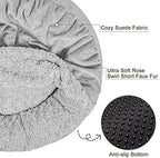 JOEJOY Small Dog Bed Cat Bed with Hooded Blanket, Cozy Cuddler Luxury Puppy Pet Bed, Donut Round Calming Anti-Anxiety Dog Burrow Cave Bed - Anti-Slip Bottom and Machine Washable 23 inch - Image 5