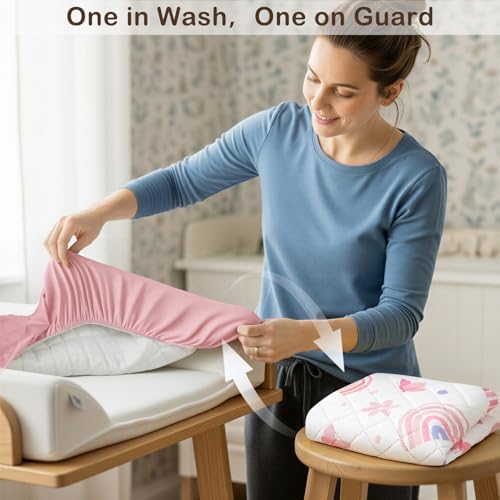 FIOBEE breathable ultra soft baby diaper changing mat covers packaging view