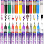 Professional nail art kit containing 12 waterproof nail paint markers.