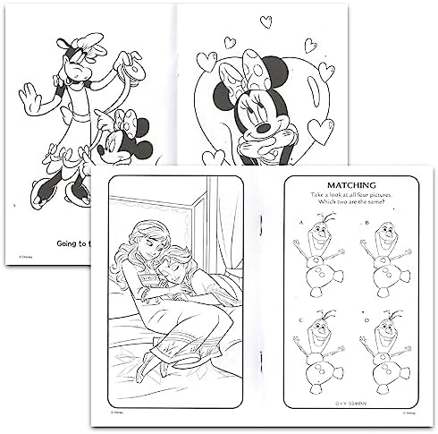 Close up of authentic USA imported Bendon activity book showing puzzle and coloring page details.