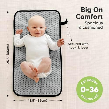 KeaBabies waterproof changing pad open on a table