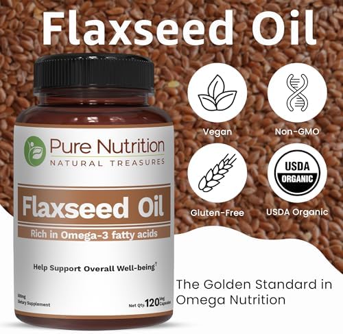 Pure Nutrition Natural Treasures Flaxseed Oil label ingredient details