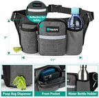 PetAmi fanny pack with accessory pockets and waste bag dispenser