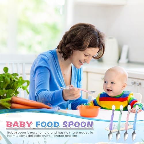 Lallisa dual sided baby spoon packaging view highlighting the BPA free non toxic material certifications