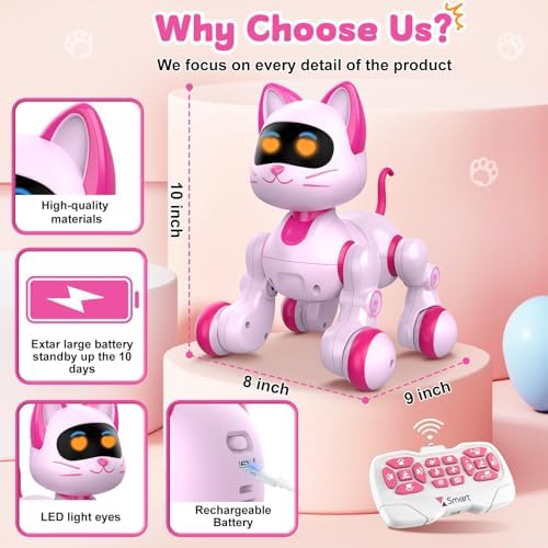 USB charging port and remote control details of Uiopy robot pet