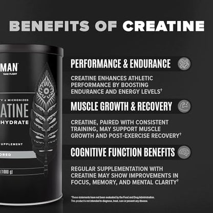 Authentic Birdman Micronized Creatine Monohydrate label