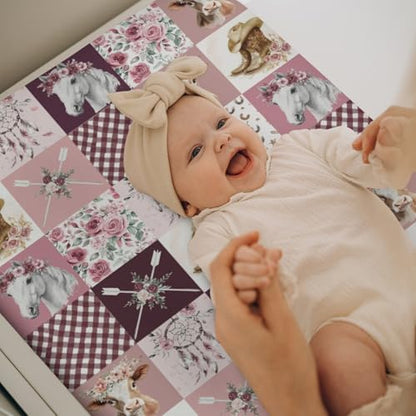 Soft polyester fitted changing pad cover for 32 by 16 inch mats