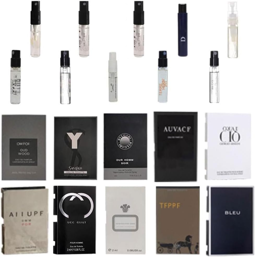 BPAAT Men's Cologne Sampler Set featuring 10 designer fragrance vials