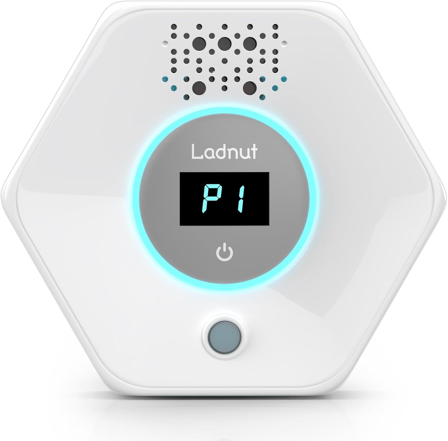 Ladnut Cat Litter Odor Deodorizer front view showing digital display screen for pet odor elimination.