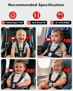 Toddler safety harness straps and buckle mechanism detail