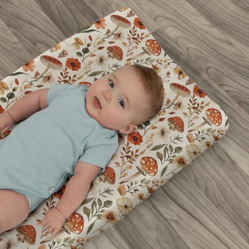 ZoUbqchY baby girl boy changing pad cover elastic pocket detail
