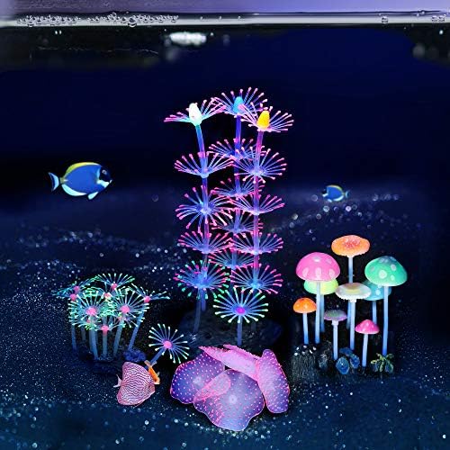 Close up view of the non toxic silicone branch coral and reef pedestal stand setup