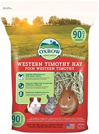 Oxbow all natural grass hay for rabbits and guinea pigs packaging back view