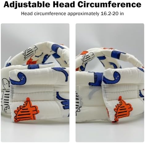 Baby Head Protector for Crawling Walking, Baby Helmet Adjustable No Bumps and Soft Cushion, Infant Safety Cap for Kid Learning to Walk - Image 4