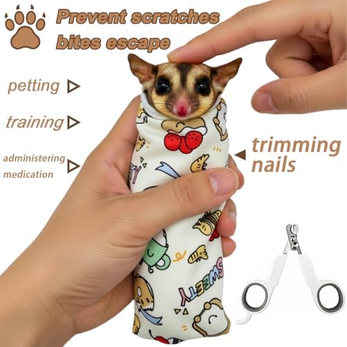 Premium anti escape small animal grooming wrap for hamsters and guinea pigs.