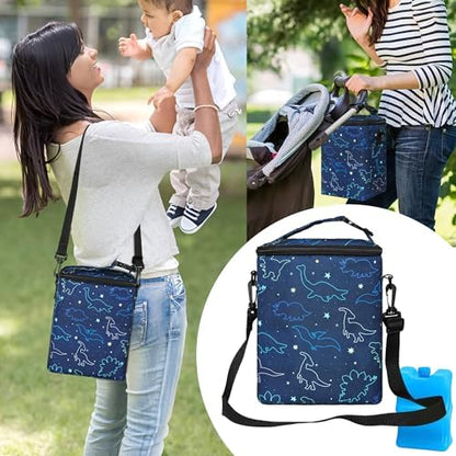 BLantt baby bottle cooler bag attached to a stroller