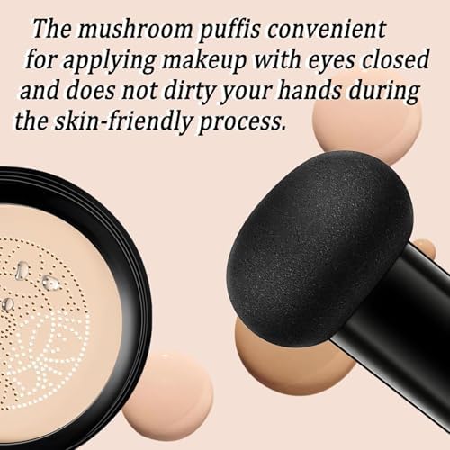 Before and after comparison of full coverage foundation on uneven skin tones.