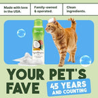 TropiClean hypoallergenic grooming product for cats displayed against a clean background.