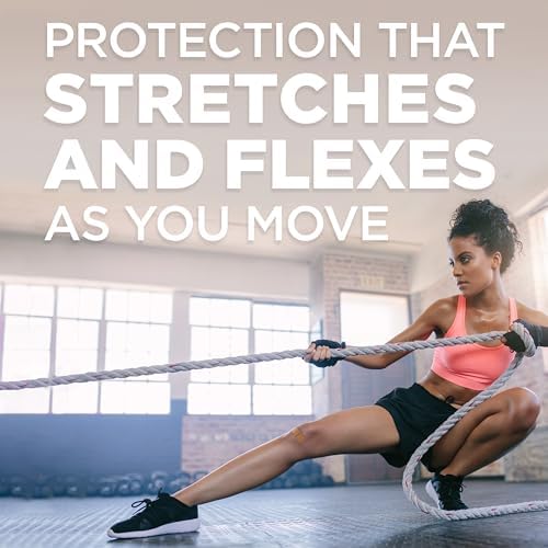 Band-Aid Brand sterile flexible bandages showing the stretchable Memory Weave fabric texture